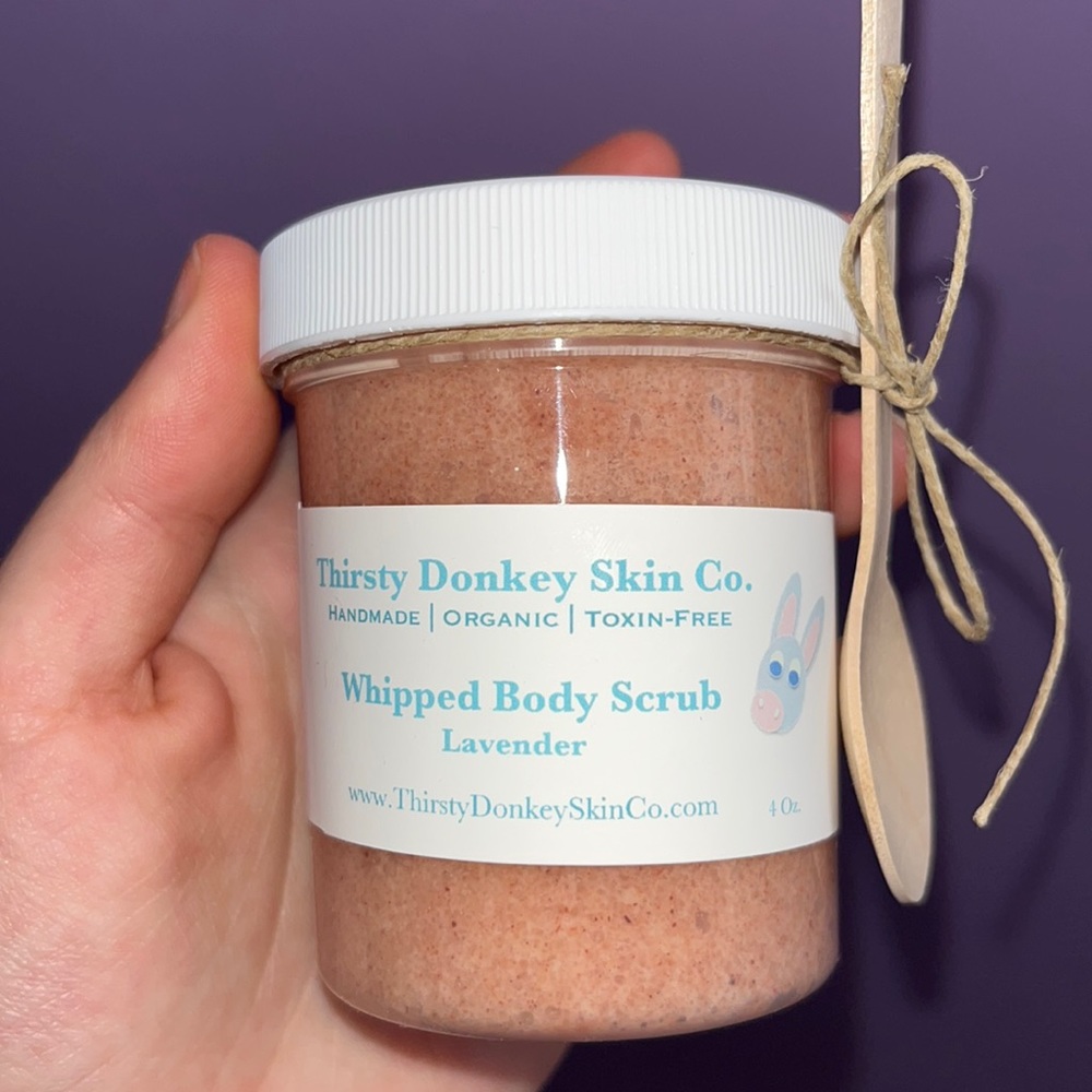 NWT Thirsty Donkey Skin Co Lavender Whipped Body Scrub